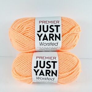 Premier JUST YARN WORSTED 109 yards (2 Skeins) SHERBERT Crochet Medium 4 NEW